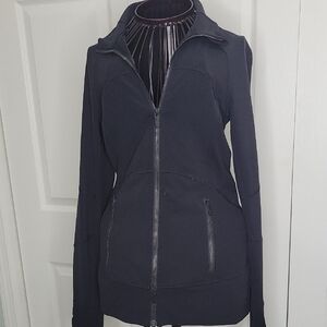 Lululemon Athletica Black Utility Jacket with High Collar SIZE 6